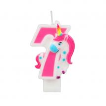 Bougie chiffre licorne (Chiffre 7)
