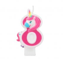 Bougie chiffre licorne (Chiffre 8)