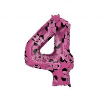 Ballon chiffre Minnie d'anniversaire, 66 cm (Chiffre 4)