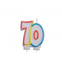 Bougie d'anniversaire nombre (Nombre 70)