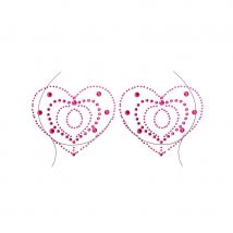 Bijoux de poitrine à coller fantaisie pour adulte (Coeurs)
