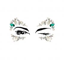 Bijoux de visage à coller fantaisie pour adulte (Princesse)