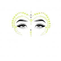 Bijoux de visage fantaisie à coller pour adulte (Vert)
