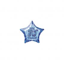 Ballon étoile anniversaire en aluminium (70 ans)