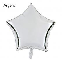 Ballon étoile métallisé (Argent)