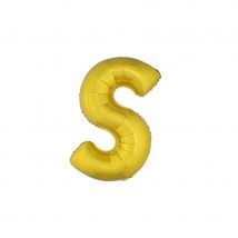 Ballon lettre dorée de 1m (Lettre S)
