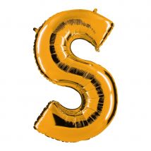 Ballon lettre dorée métalisée (Lettre S)