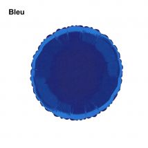 Ballon métal alu rond plat (BLEU)