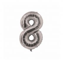 Ballon métallique aluminium chiffres 0-9, 88 cm (Chiffre 8)