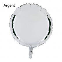 Ballon rond métallisé (Argent)