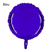 Ballon rond métallisé (Bleu)