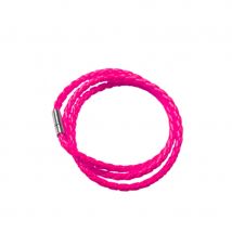 Bracelet tressé fluo (Rose)