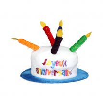 Chapeau bougies d'anniversaire (Joyeux anniversaire)
