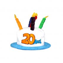 Chapeau bougies d'anniversaire (20 ans)