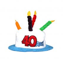Chapeau bougies d'anniversaire (40 ans)