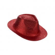 Chapeau borsalino pailleté (Rouge)