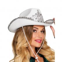Chapeau de Cowgirl girly en feutrine (Blanc)