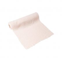 Chemin de table en gaze de coton, 3m sur 30cm (Creme)