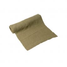 Chemin de table en gaze de coton, 3m sur 30cm (Kaki)