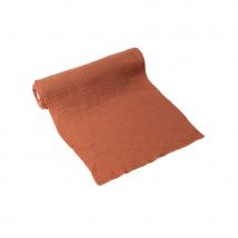 Chemin de table en gaze de coton, 3m sur 30cm (Vieux rose)