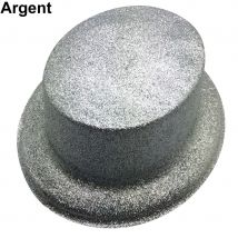 Chapeau haut de forme à paillettes (Argent)