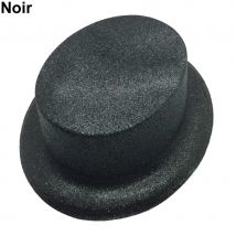 Chapeau haut de forme à paillettes (Noir)