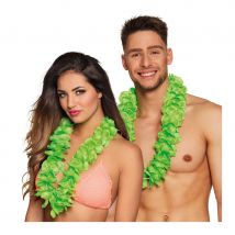 Collier hawaïen fluo, luxe (Vert)