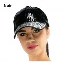 Casquette paillettes disco (Noir)