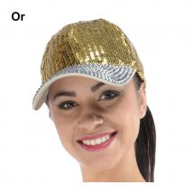 Casquette paillettes disco (Or)