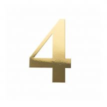Chiffre sticker doré de 15cm (Chiffre 4)