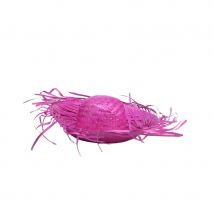 Chapeau tahiti en paille, uni (Rose)