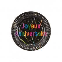 Déco Anniversaire feux d'artifice (6 assiettes de 18cm)