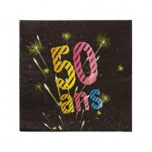 Déco Anniversaire feux d'artifice (20 serviettes 50ans)
