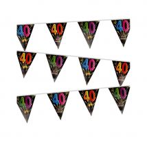 Déco Anniversaire feux d'artifice (Guirlande 40ans)