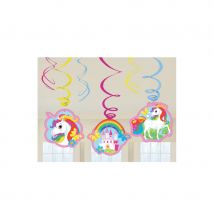 Décorations anniversaire licorne (6 suspensions)