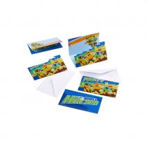 Décoration anniversaire sur le thème Tortues Ninja (8 cartons d'invitation)