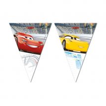 Décorations Cars formula d'anniversaire (Guirlande de 9 fanions)