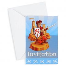 Décorations Chevalier pour table d'anniversaire (6 invitations)
