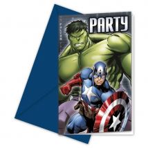 Décoration d'anniversaire Avengers (6 invitations)