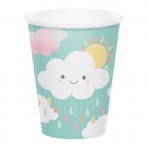 Décoration d'anniversaire petit nuage pour enfant (8 gobelets)
