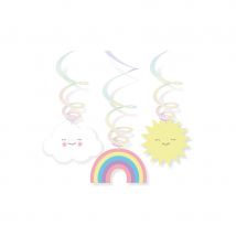 Décoration d'anniversaire petit nuage pour enfant (6 Suspensions)