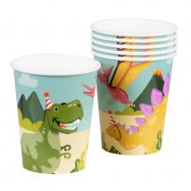 Déco dino pour fête d'anniversaire (6 gobelets)