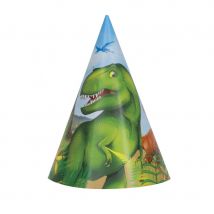 Décoration Dinosaures pour table d'anniversaire (8 chapeaux)