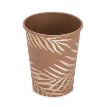 Déco de table feuille tropicale en kraft doré (8 gobelets)