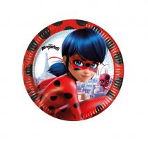 Déco de table Miraculous Ladybug (8 assiettes de 23cm)