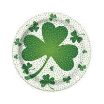 Déco de table St Patrick Arc en Ciel (8 assiettes de 18cm)