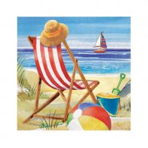 Déco de table sur le thème de la plage (16 serviettes)