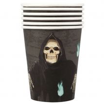 Décoration de table Faucheuse de Halloween (6 gobelets)