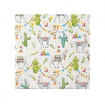 Décoration de table lama et cactus (20 serviettes)