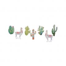Décoration de table lama et cactus (Banderole de 3m)